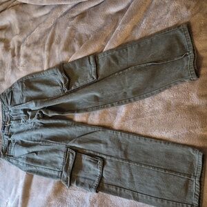 PrettyLittleThing Khaki Green Trousers Size 4